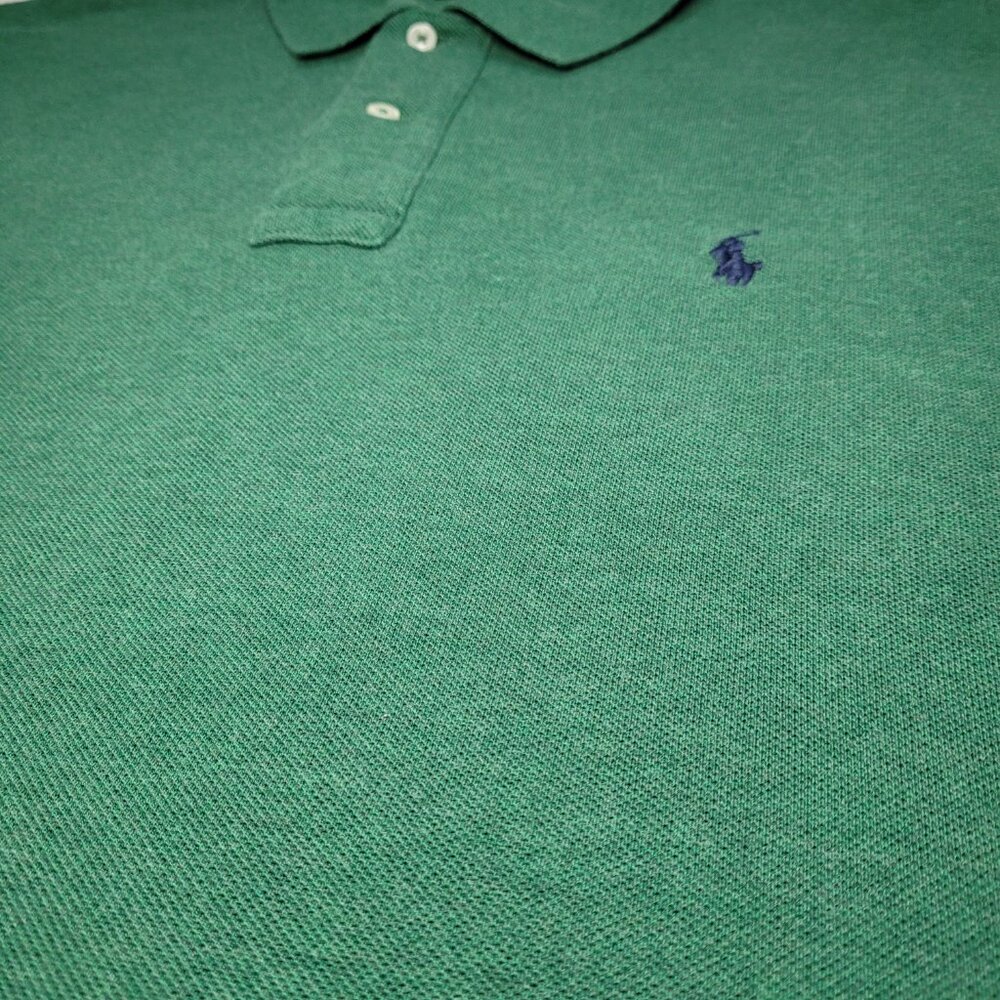 Polo Ralph Lauren Polo Classic Fit Short Sleeve Shirt Heather Green Large Preppy - Picture 6 of 9